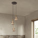 Tala Triple Brass Pendant with Voronoi III