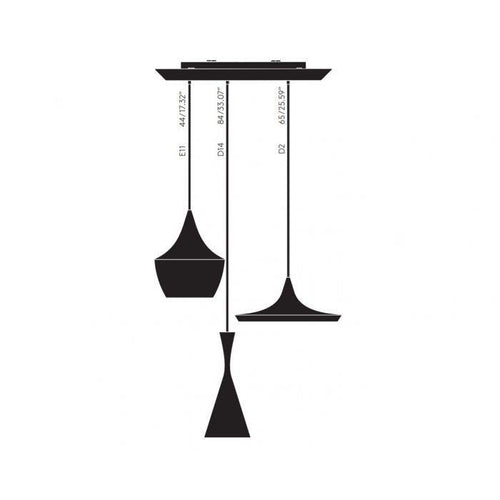 Tom Dixon Beat LED Trio Round Pendant System