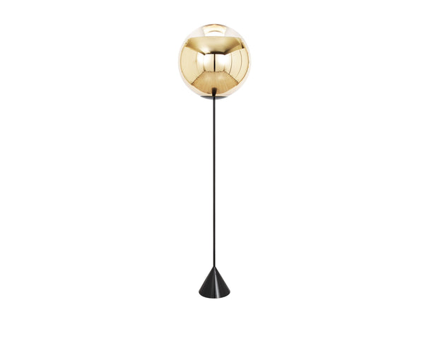 Tom Dixon Mirror Ball Cone Slim Floor Lamp Gold
