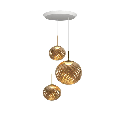 Tom Dixon Whirl Trio Round Pendant System