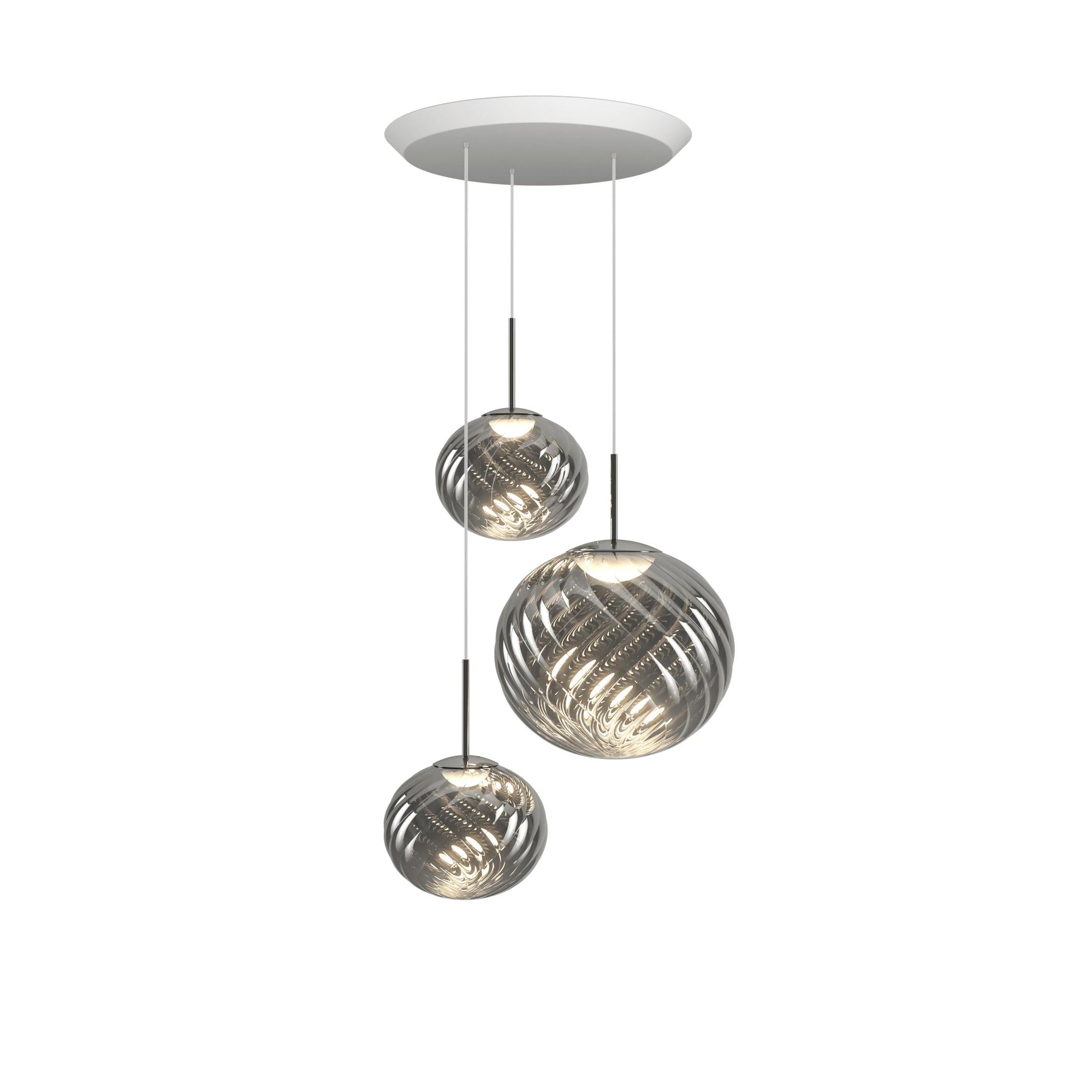 Tom Dixon Whirl Trio Round Pendant System
