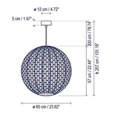 Bover Nans Sphere S/60 Outdoor Pendant Light