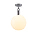 Buster + Punch Forked Ceiling Light Opal Globe
