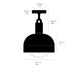 Buster + Punch Forked Ceiling Light Shade / Smoked Glass