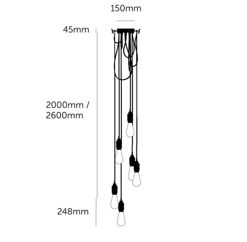 Buster + Punch Hooked 6.0 Nude Chandelier