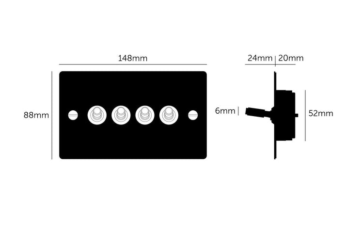 Buster + Punch Steel 4G Toggle Light Switch