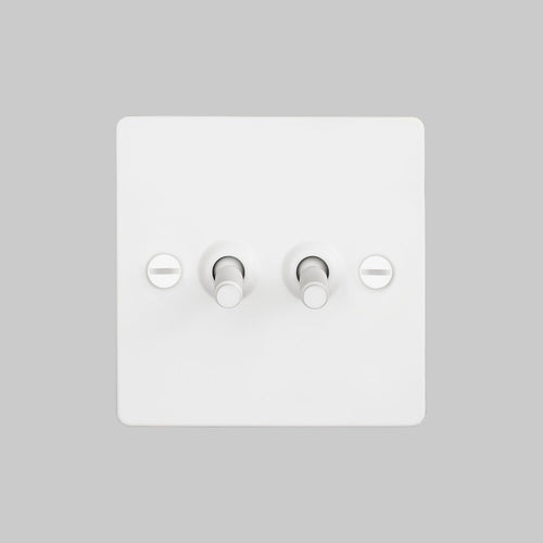 Buster + Punch White 2G Toggle Light Switch