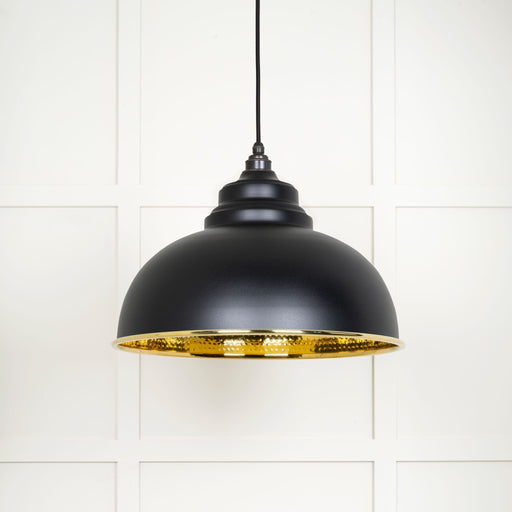 From The Anvil Hammered Brass Harborne Pendant Light