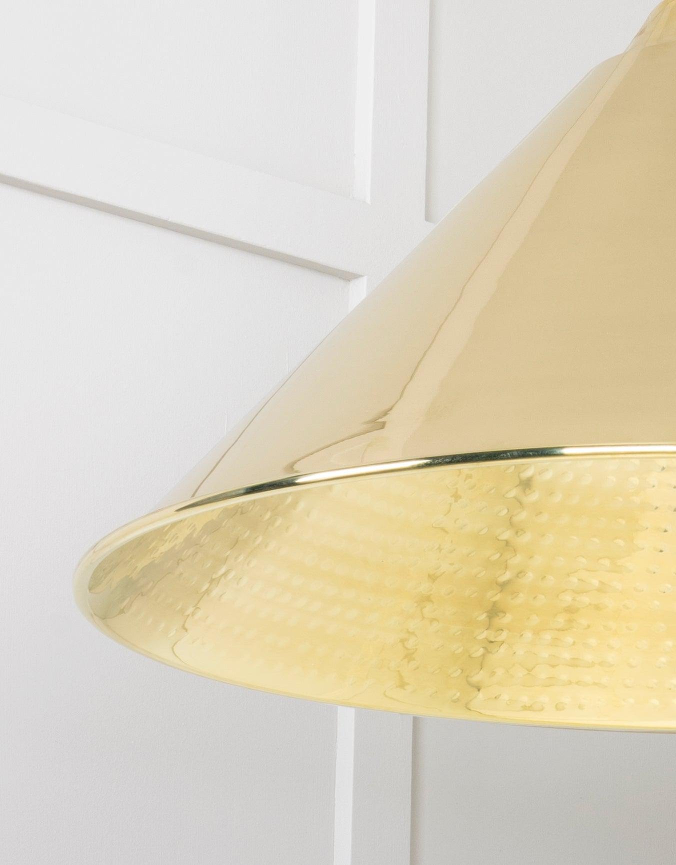 From The Anvil Hammered Brass Hockley Pendant Light Inspyer Lighting