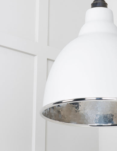 From The Anvil Hammered Nickel Brindley Pendant Light