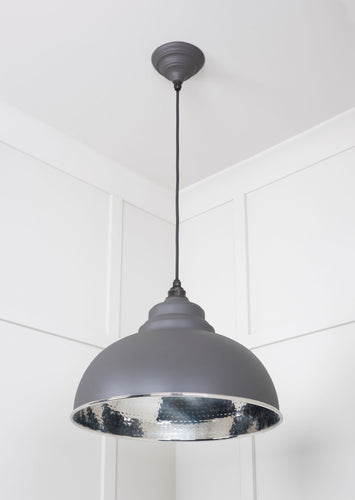 From The Anvil Hammered Nickel Harborne Pendant Light