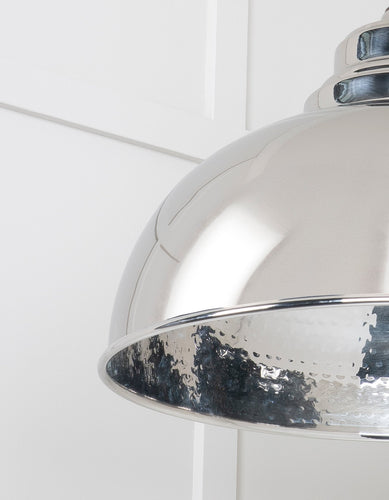 From The Anvil Hammered Nickel Harborne Pendant Light