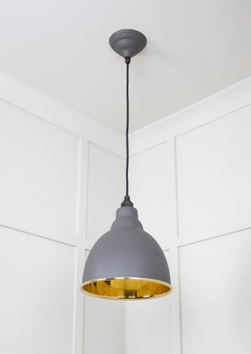 From The Anvil Smooth Brass Brindley Pendant Light