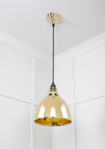 From The Anvil Smooth Brass Brindley Pendant Light