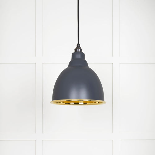 From The Anvil Smooth Brass Brindley Pendant Light
