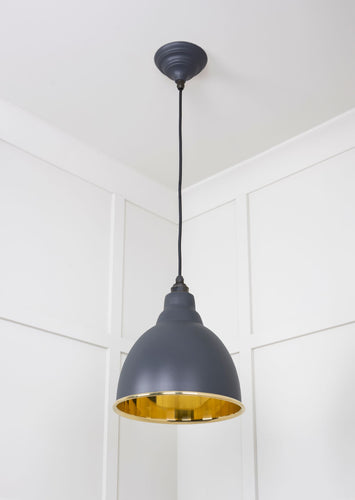 From The Anvil Smooth Brass Brindley Pendant Light