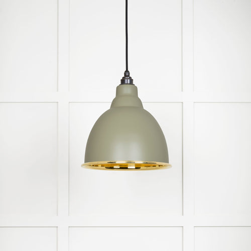 From The Anvil Smooth Brass Brindley Pendant Light