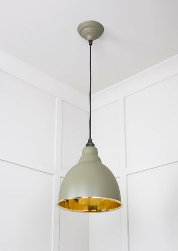 From The Anvil Smooth Brass Brindley Pendant Light