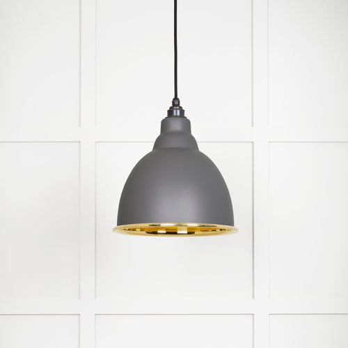 From The Anvil Smooth Brass Brindley Pendant Light