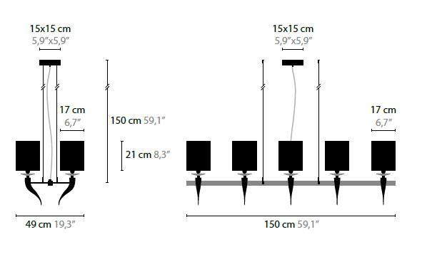 Ilfari Loving Arms Linear Suspension Light