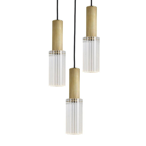 J. Adams & Co Flume 3 Drop Pendant Light Cluster