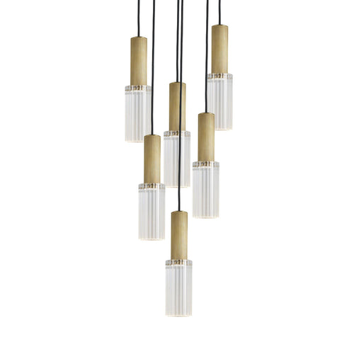 J. Adams & Co Flume 6 Drop Pendant Light Cluster