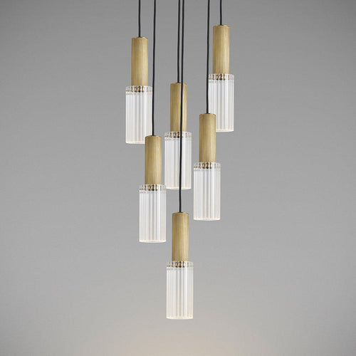 J. Adams & Co Flume 6 Drop Pendant Light Cluster