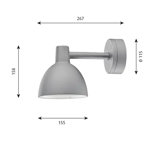 Louis Poulsen Toldbod 155 Outdoor Wall Light