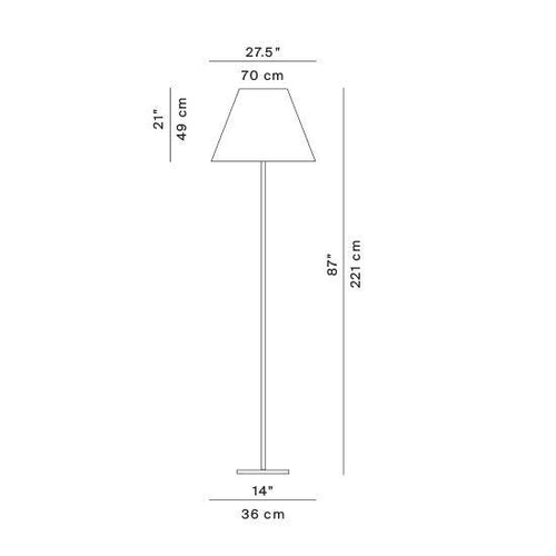 Luceplan Grande Costanza Open Air Floor Lamp
