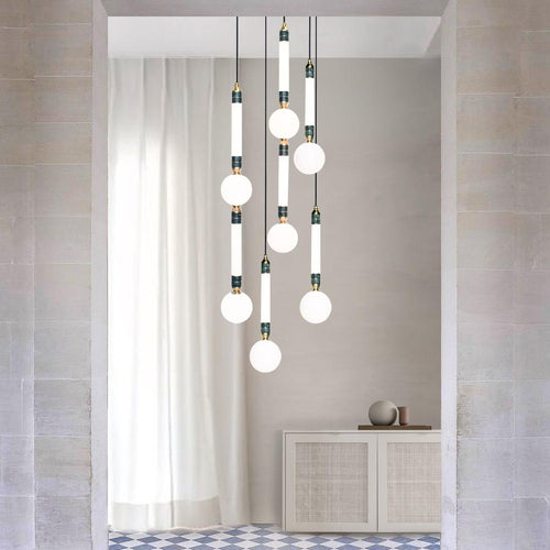 Marc Wood Greenstone Pendant Light Cluster