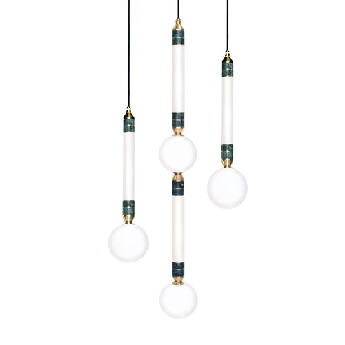 Marc Wood Greenstone Pendant Light Cluster