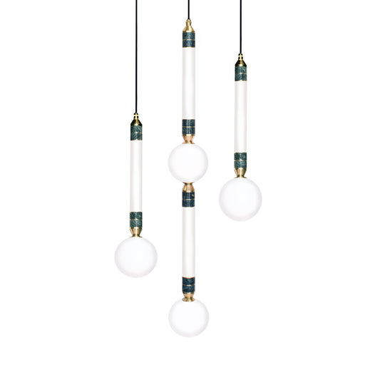 Marc Wood Greenstone Pendant Light Cluster