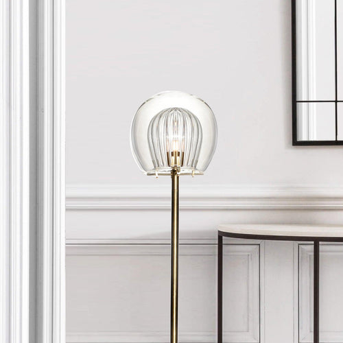 Marc Wood Pleated Crystal Floor Lamp