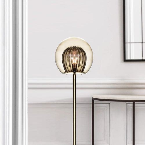 Marc Wood Pleated Crystal Floor Lamp