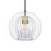 Marc Wood Pleated Crystal Pendant Light Clear
