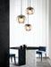Marc Wood Pleated Crystal Pendant Light Cluster 3