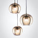 Marc Wood Pleated Crystal Pendant Light Cluster 3