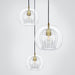 Marc Wood Pleated Crystal Pendant Light Cluster 3
