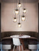 Marc Wood Pleated Crystal Pendant Light Cluster 5