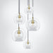 Marc Wood Pleated Crystal Pendant Light Cluster 5