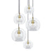 Marc Wood Pleated Crystal Pendant Light Cluster 5