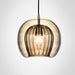 Marc Wood Pleated Crystal Pendant Light Smoke