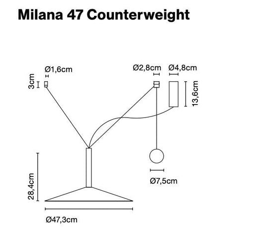 Marset Milana Counterweight 32/47 Suspension Light