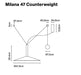 Marset Milana Counterweight 32/47 Suspension Light