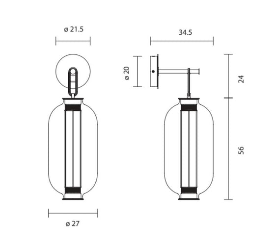 Parachilna BAI A BA BA Wall Light