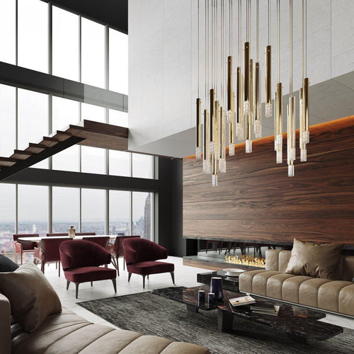 Preciosa Flare Pendant Light Cluster of 3