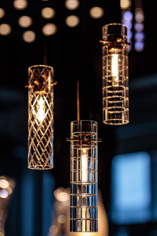 Preciosa Geometric Pendant Light Cluster of 3