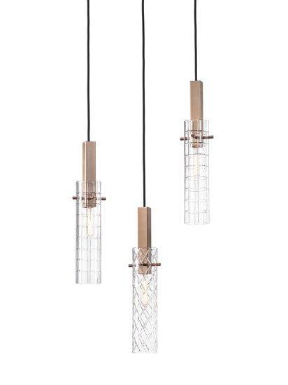 Preciosa Geometric Pendant Light Cluster of 3