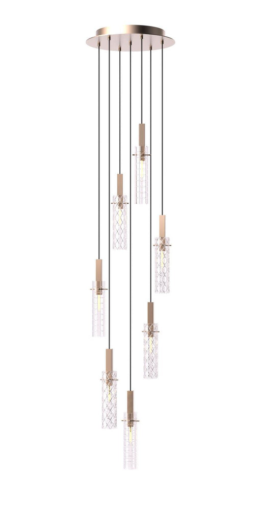 Preciosa Geometric Pendant Light Cluster of 7