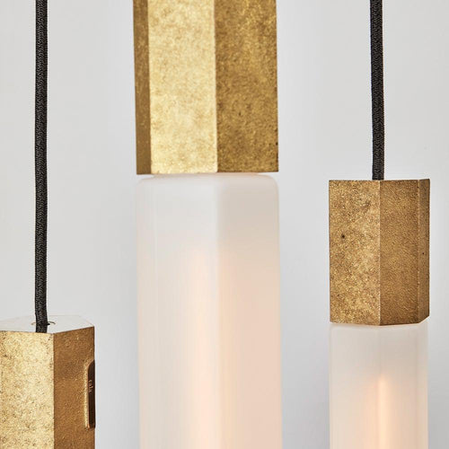Tala Basalt Nine Pendant Light in Brass